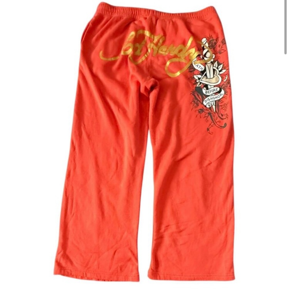 🌺Ed Hardy “Death Before Dishonor” Tattoo Graphic Joggers - Size XL🌺